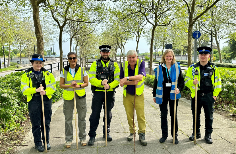 Shazna with the local Police supporting the Op Deter Operations