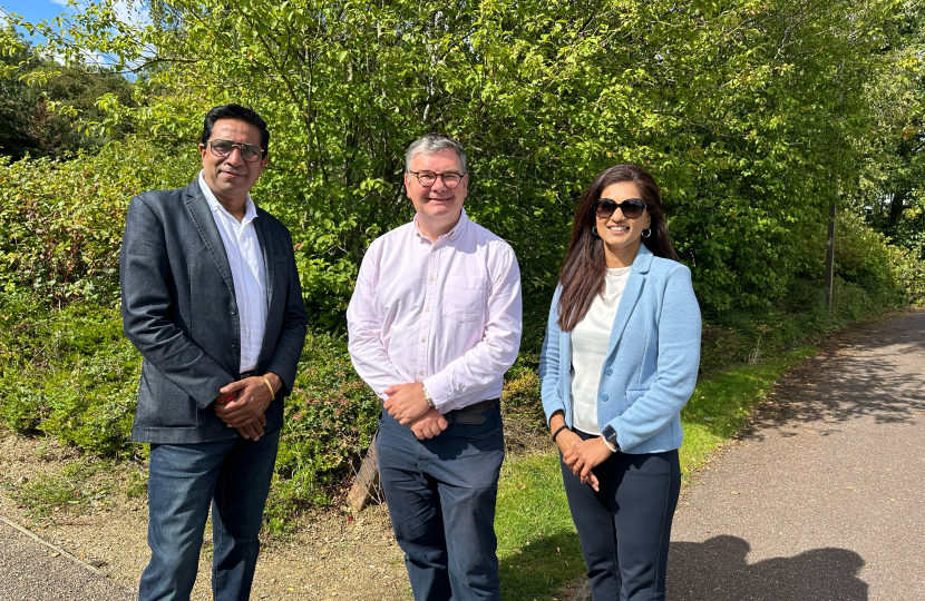 Shazna with Cllr Verma & Iain Steart MP