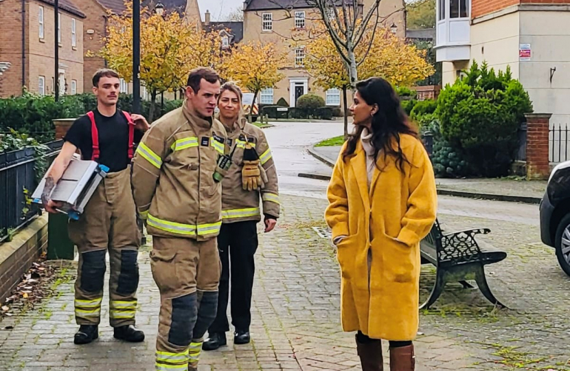 Shaz with Bucks Fire service team