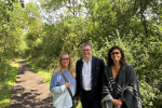 Shazna with Iain Stewart MP and a resident