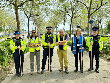 Shazna with the local Police supporting the Op Deter Operations