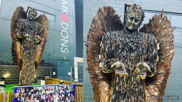 Knife Angel at MK Dons Stadium